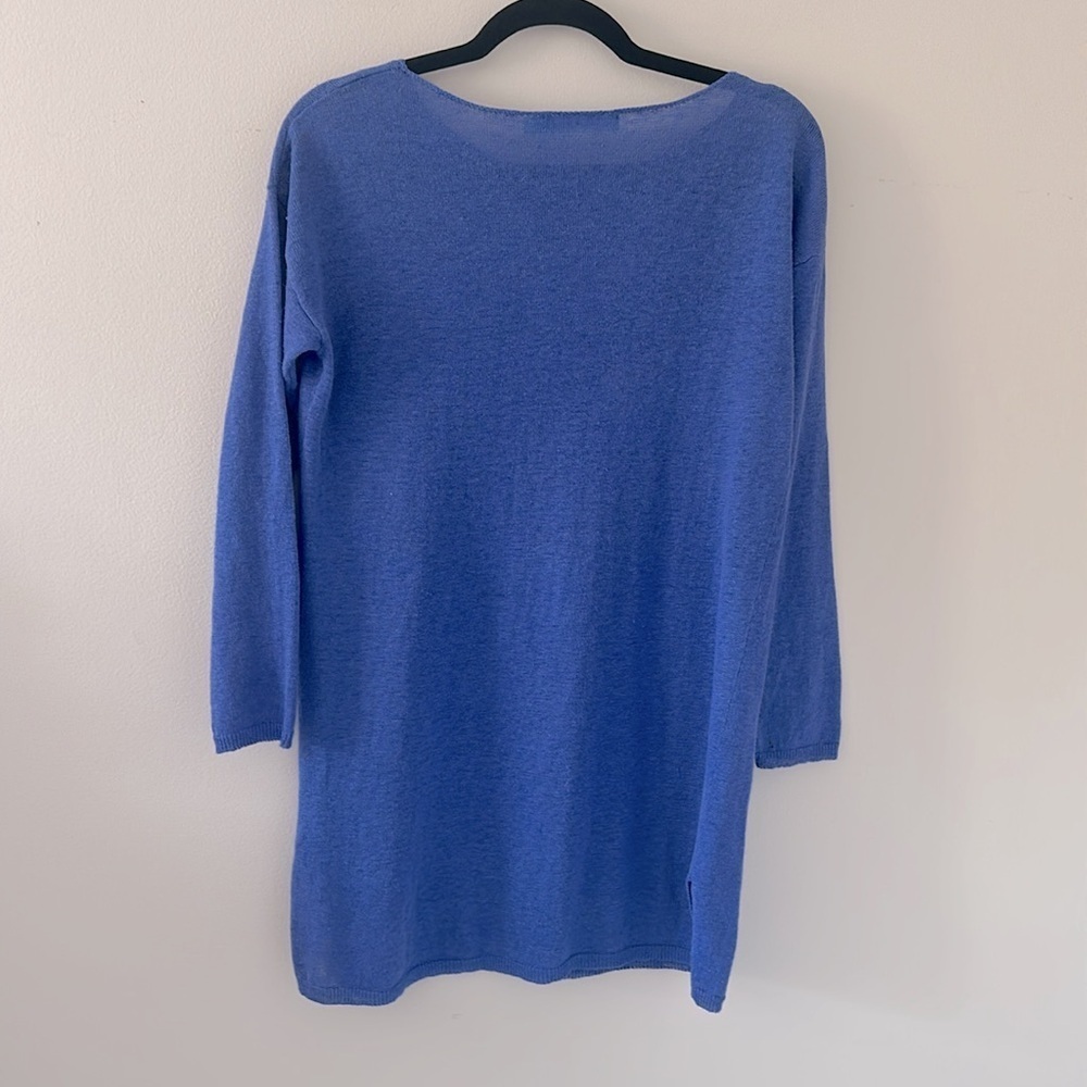 Tori Richard Women’s Royal Blue Linen Tunic Top Size Small Resortwear Coastal - Picture 2 of 7